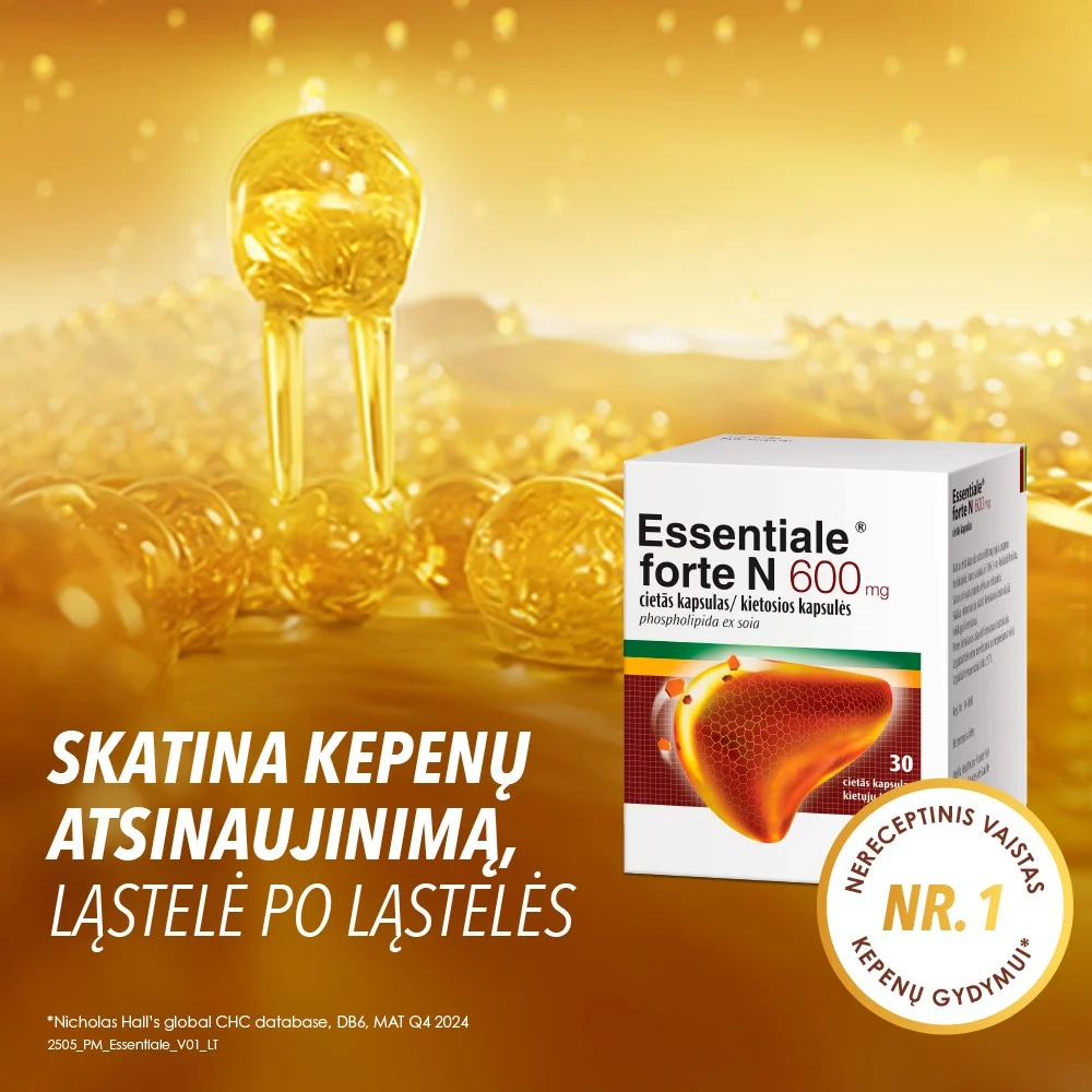 Essentiale forte N 600 mg kietosios kapsulės N30
