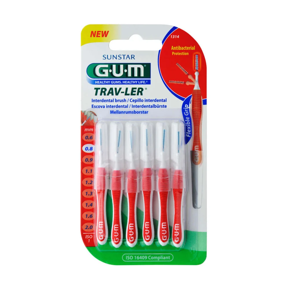 GUM® Travler tarpdančių šepetėlis 0,8 mm N6