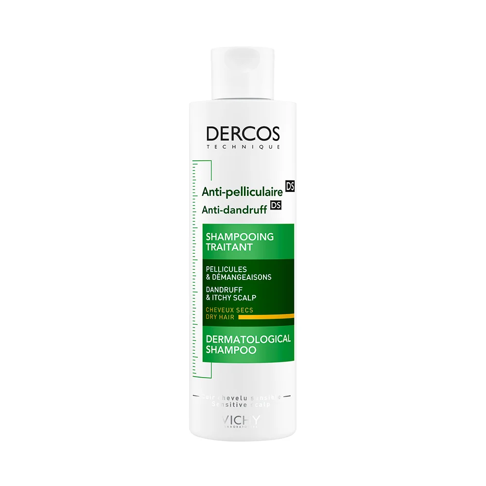 VICHY šampūnas nuo pleiskanų sausai galvos odai DERCOS 200 ml