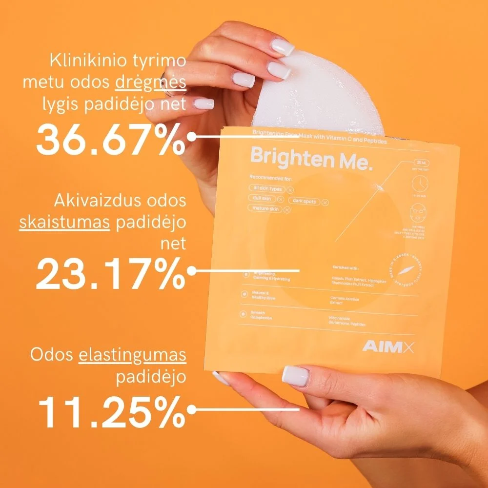 AIMX greito poveikio skaistinanti veido kaukė su vitaminu C BRIGHTEN ME 25 ml