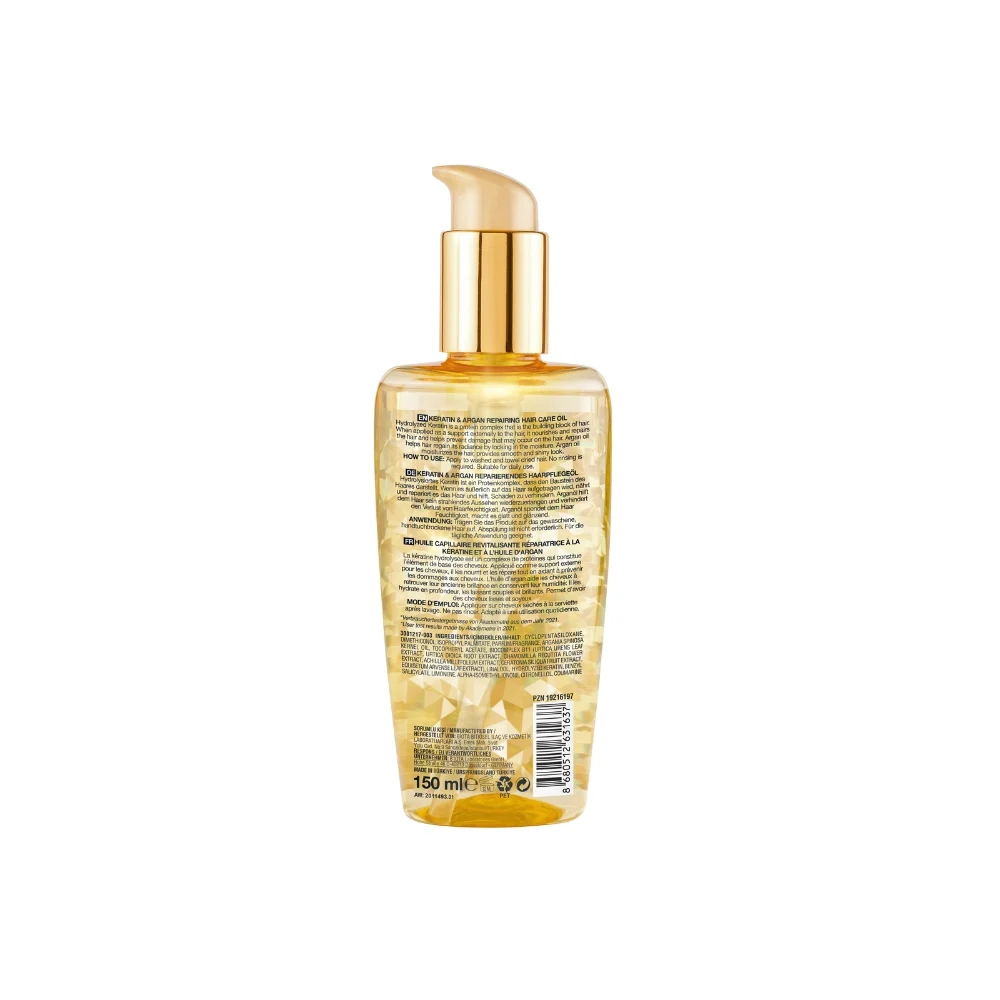 BIOXCIN atstatomasis plaukų aliejus su kertinu ir arganų aliejumi, 150 ml