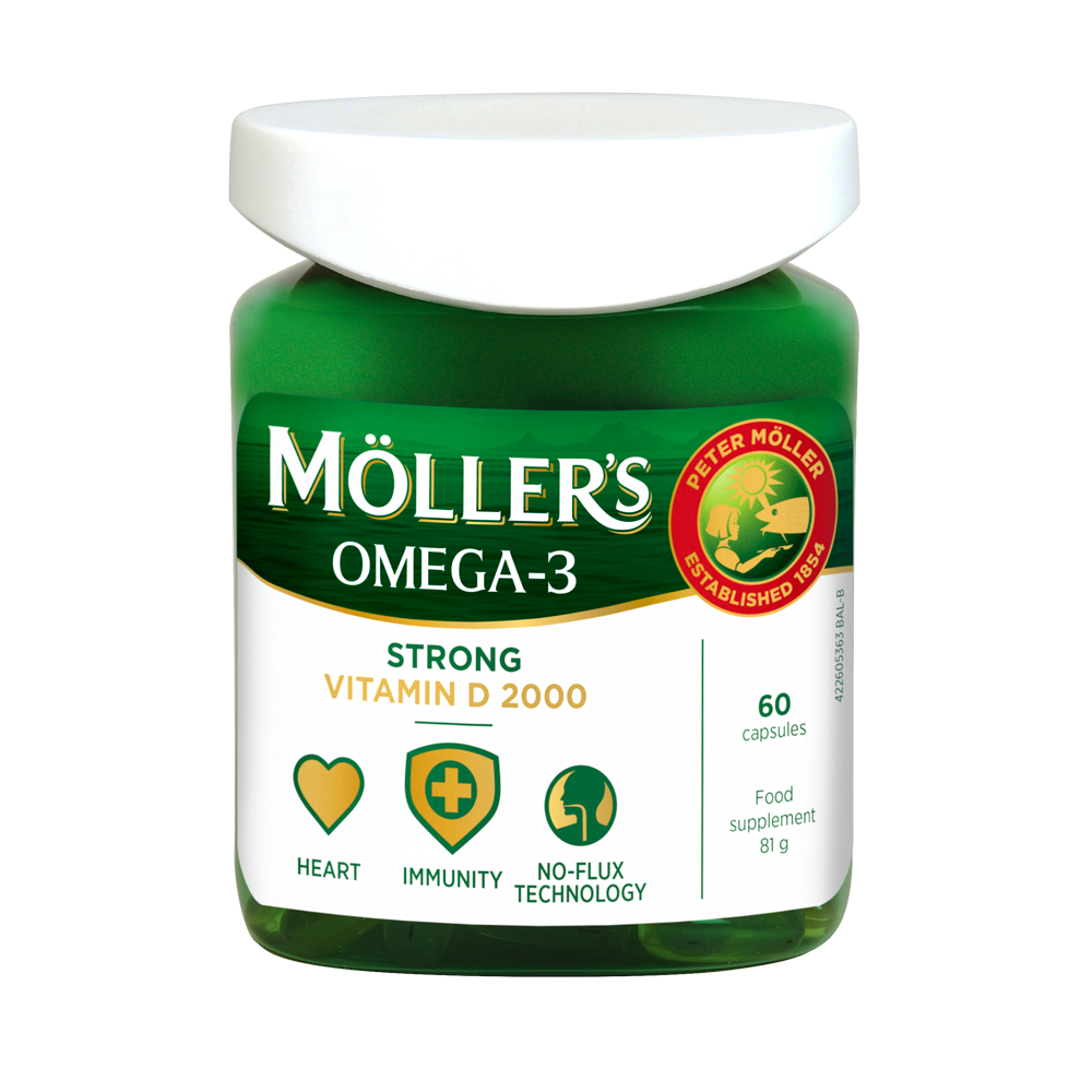 MOLLER STRONG + VITAMIN D kapsulės, N60