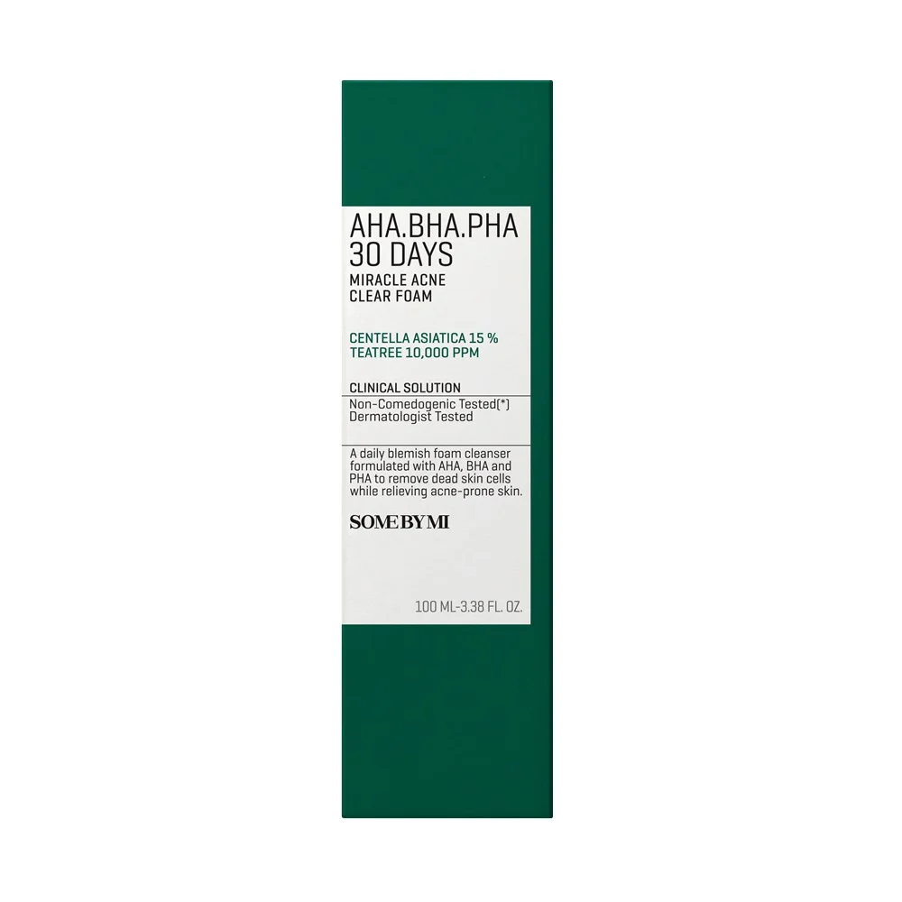 SOME BY MI veido prausiklis AHA-BHA-PHA 30 DAYS MIRACLE ACNE CLEAR FOAM, 100ml