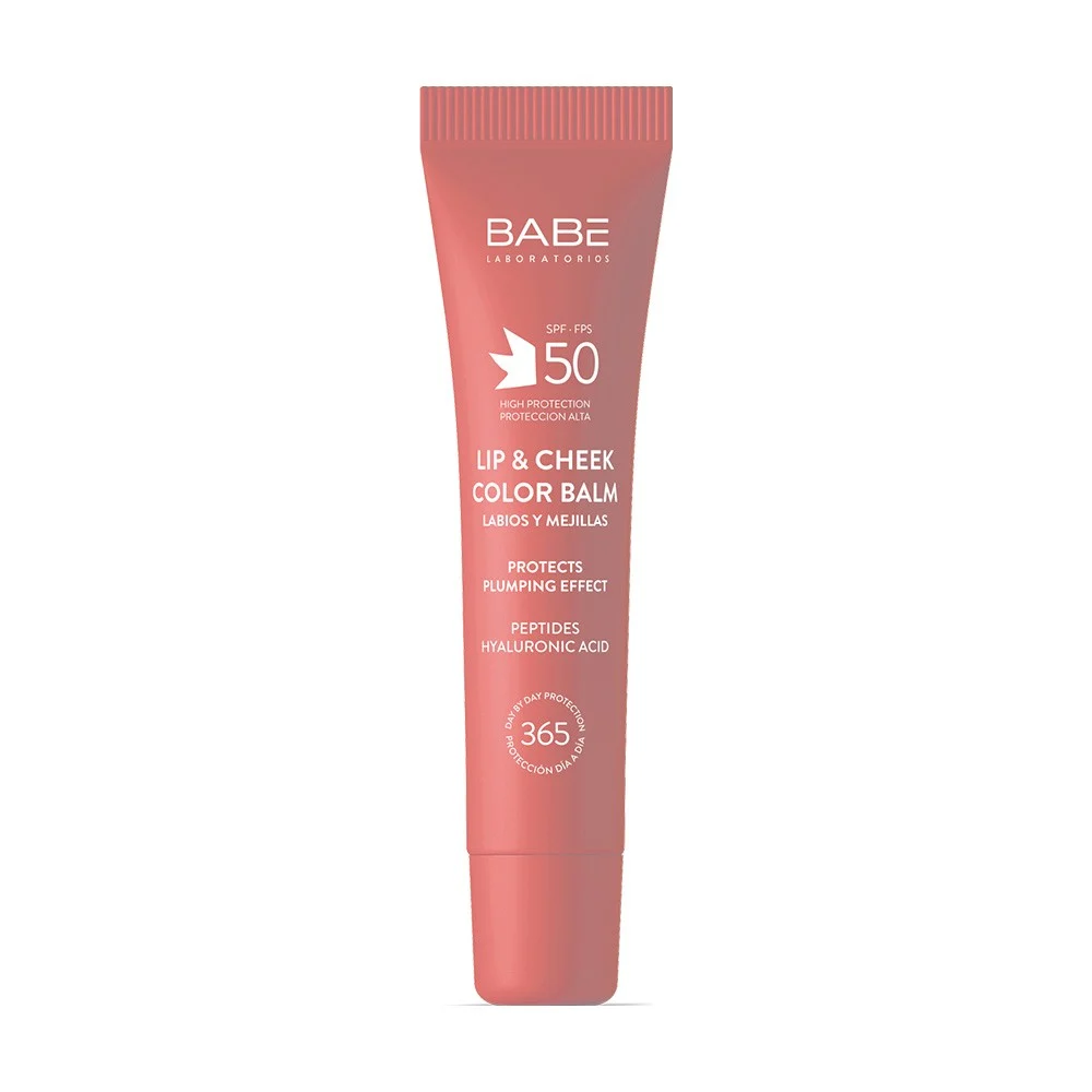 BABE apsauginis lūpų ir skuostų balzamas SPF50, PINK, 20 ml