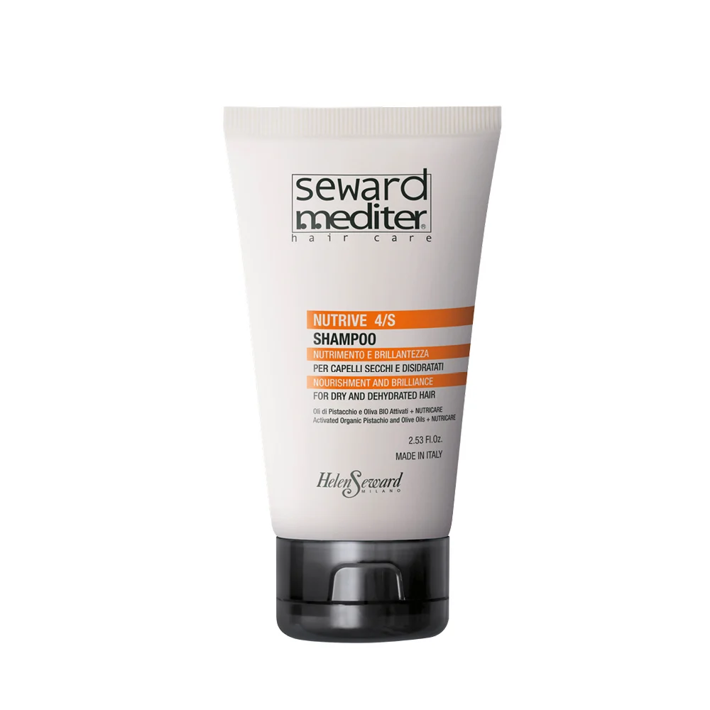 HELEN SEWARD Mediter Nutrive 4/S maitinamasis, atstatomasis šampūnas sausiems plaukams, 75 ml