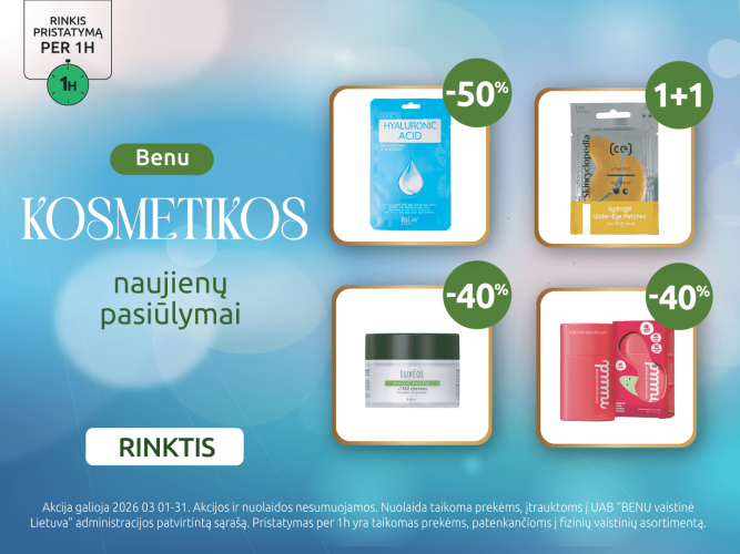 202603 Benu kosmetikos naujienų pasiūlymai carousel
