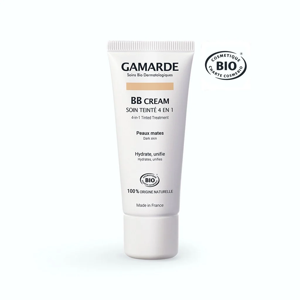 GAMARDE BB CREAM 4 EN 1 PEAUX MATES tamsaus atspalvio tonuojamasis veido kremas, 40 ml