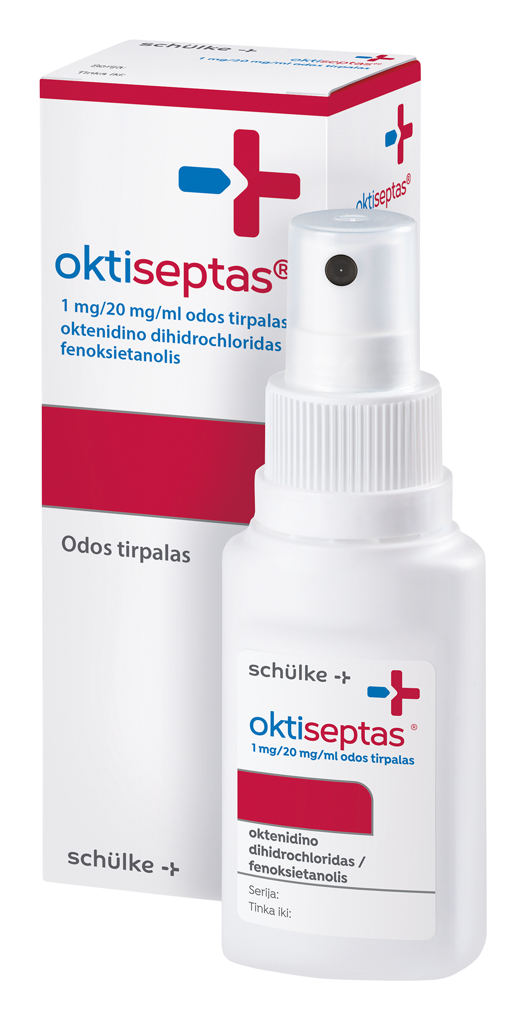 OKTISEPTAS 1 mg/20 mg/ml odos tirpalas 50 ml