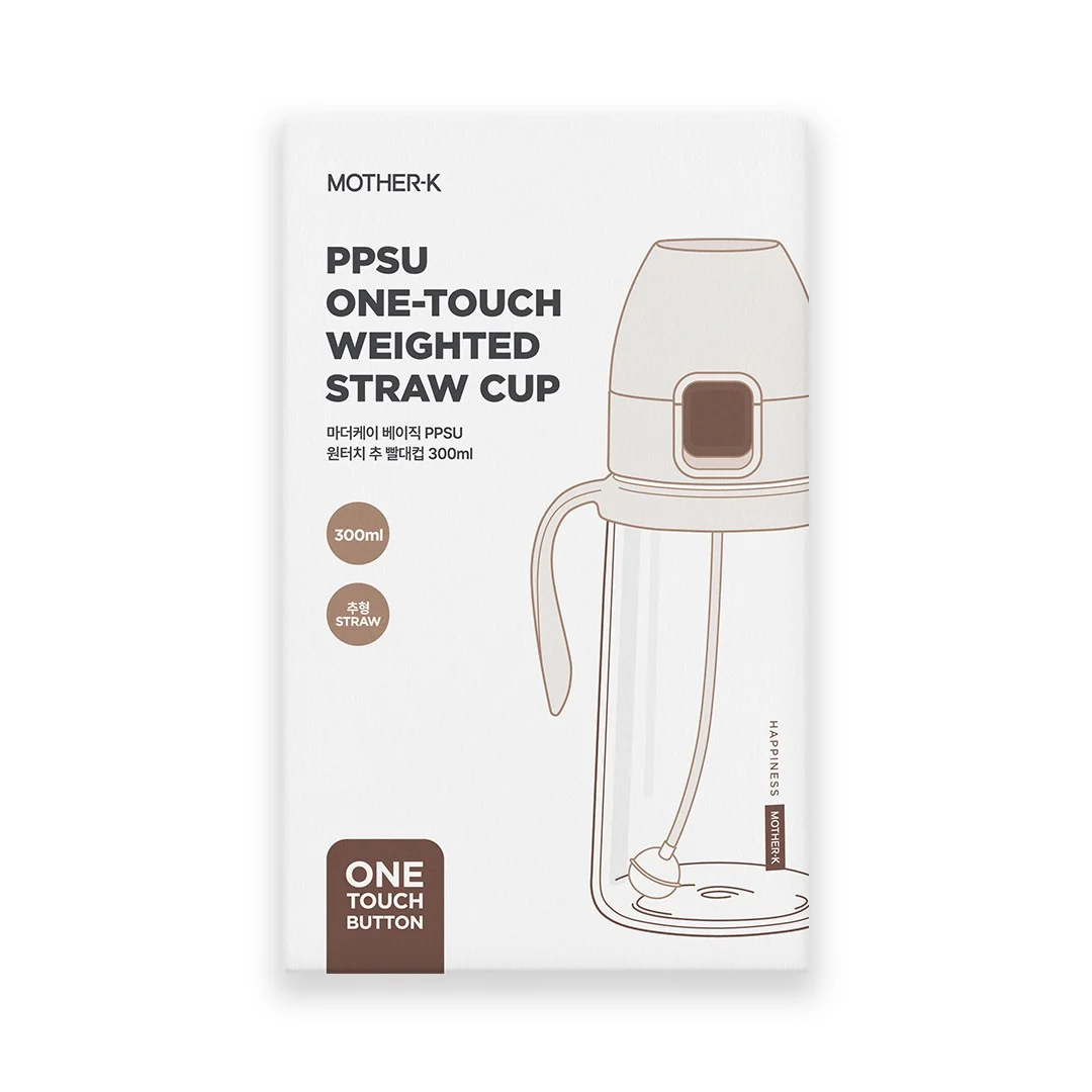 Mother-K PPSU One-Touch gertuvė, 300 ml., kreminė