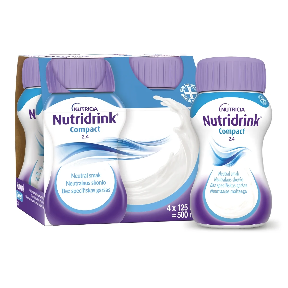 NUTRIDRINK compact neutralaus skonio, 4X125ML