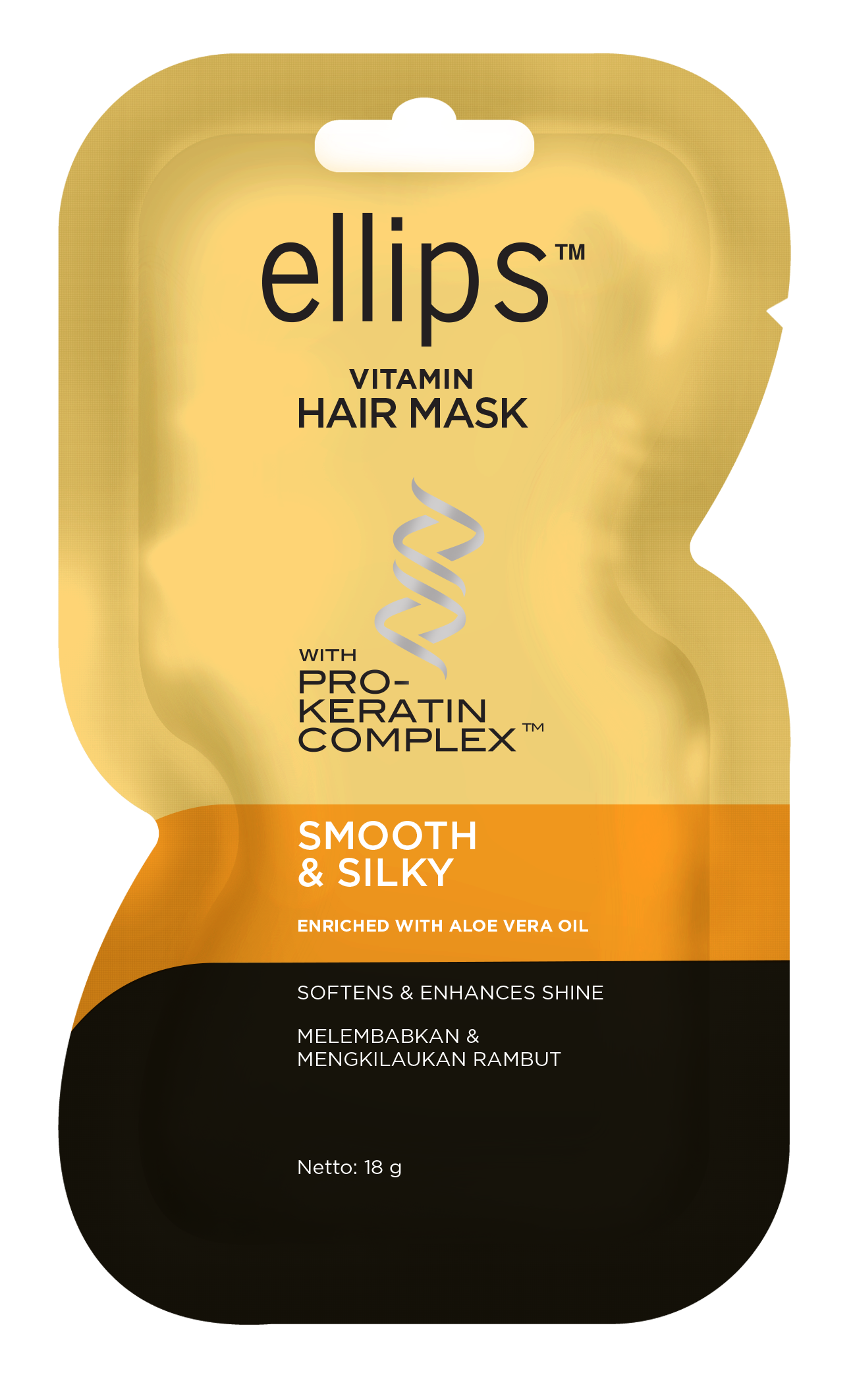 ELLIPS plaukų kaukė „Smooth & Silky Pro Keratin“ 18 g