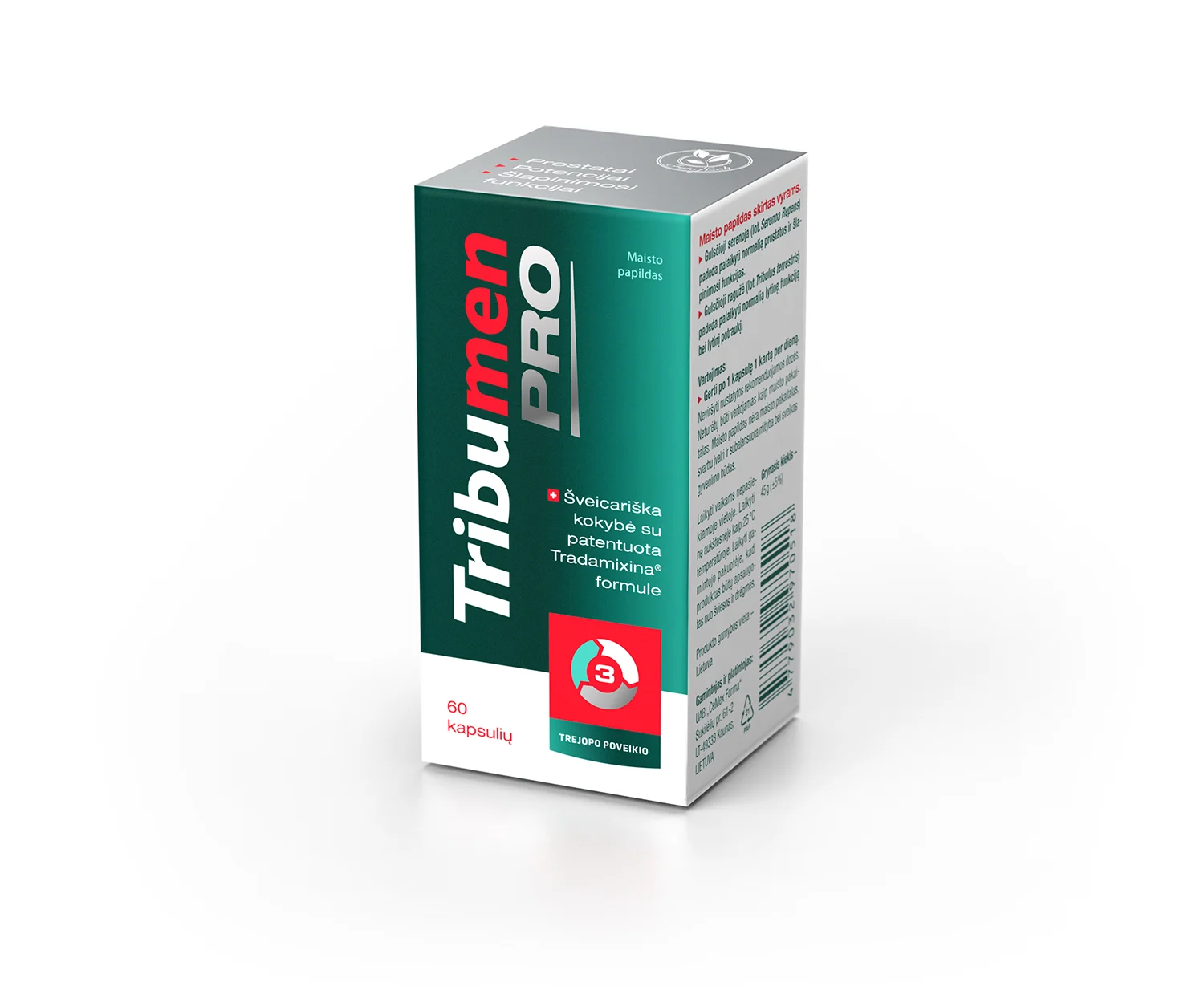 TRIBUMEN PRO, 60 kapsulių