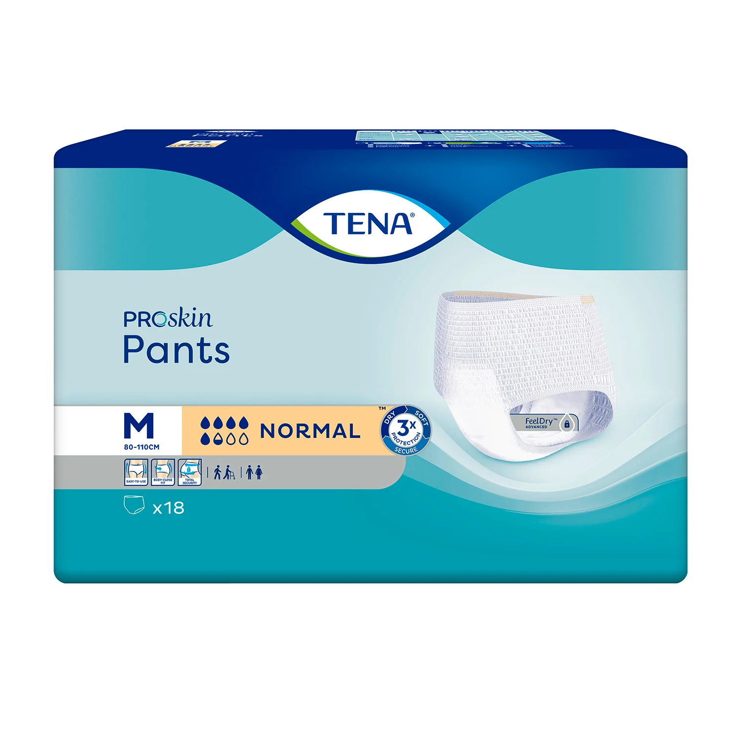 TENA Pants Normal Sauskelnės-kelnaitės, M, 18 vnt.