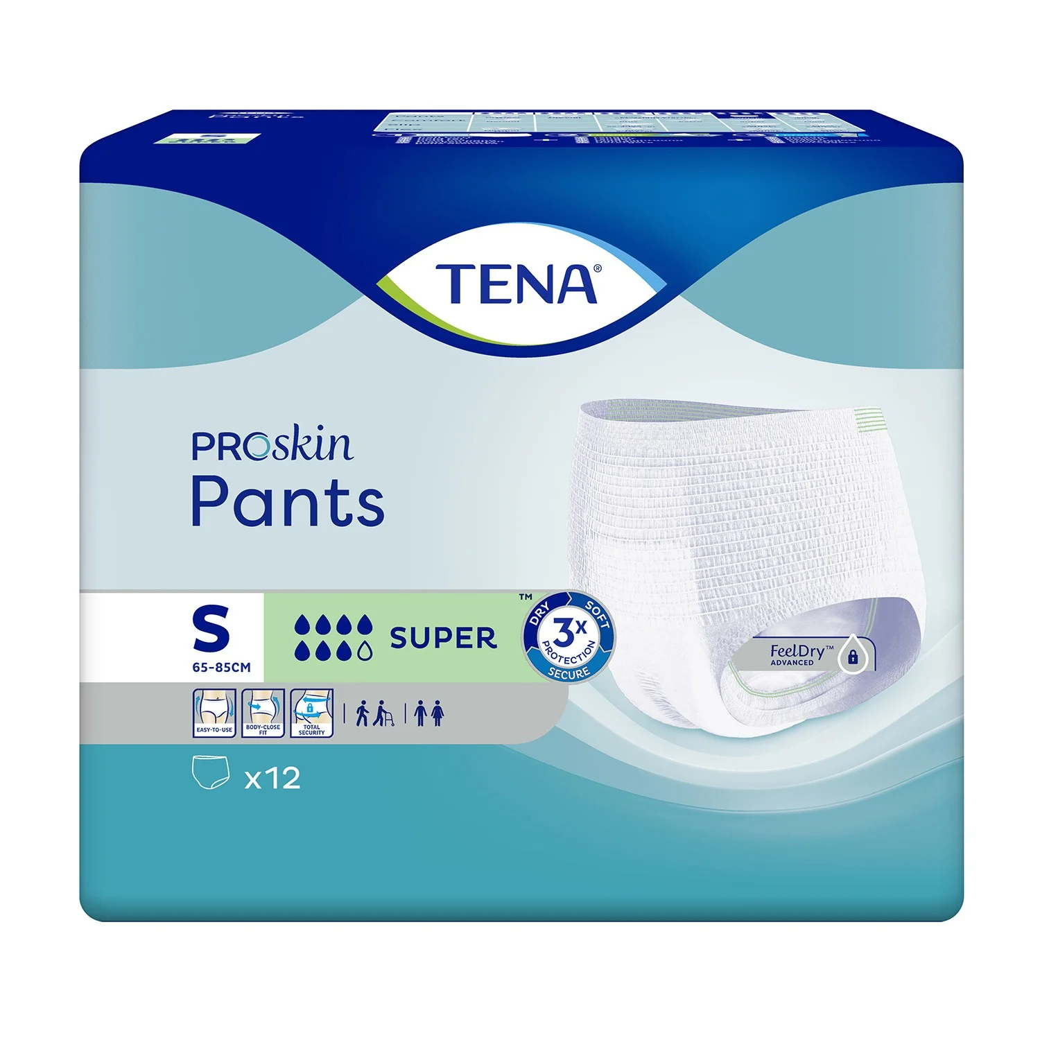 TENA Pants Super Sauskelnės-kelnaitės, S, 12 vnt.