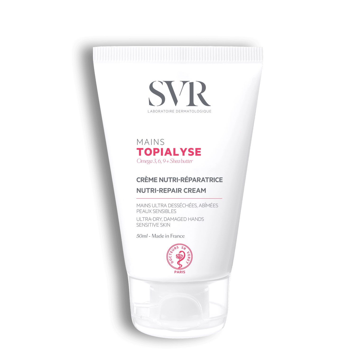 SVR TOPIALYSE MAINS rankų kremas išsausėjusiai, pažeistai odai, 50 ml