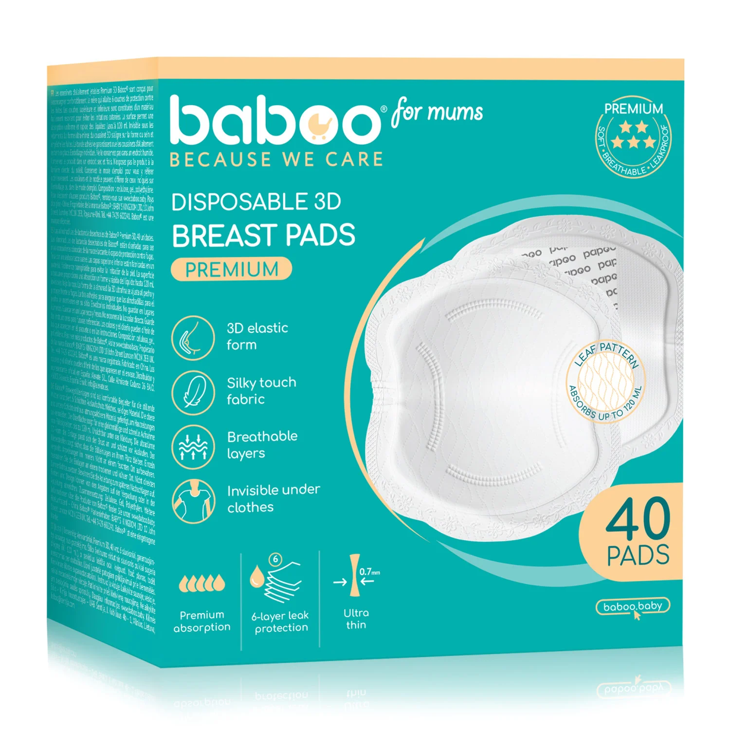 Baboo premium įklotai į liemenėlę, N40