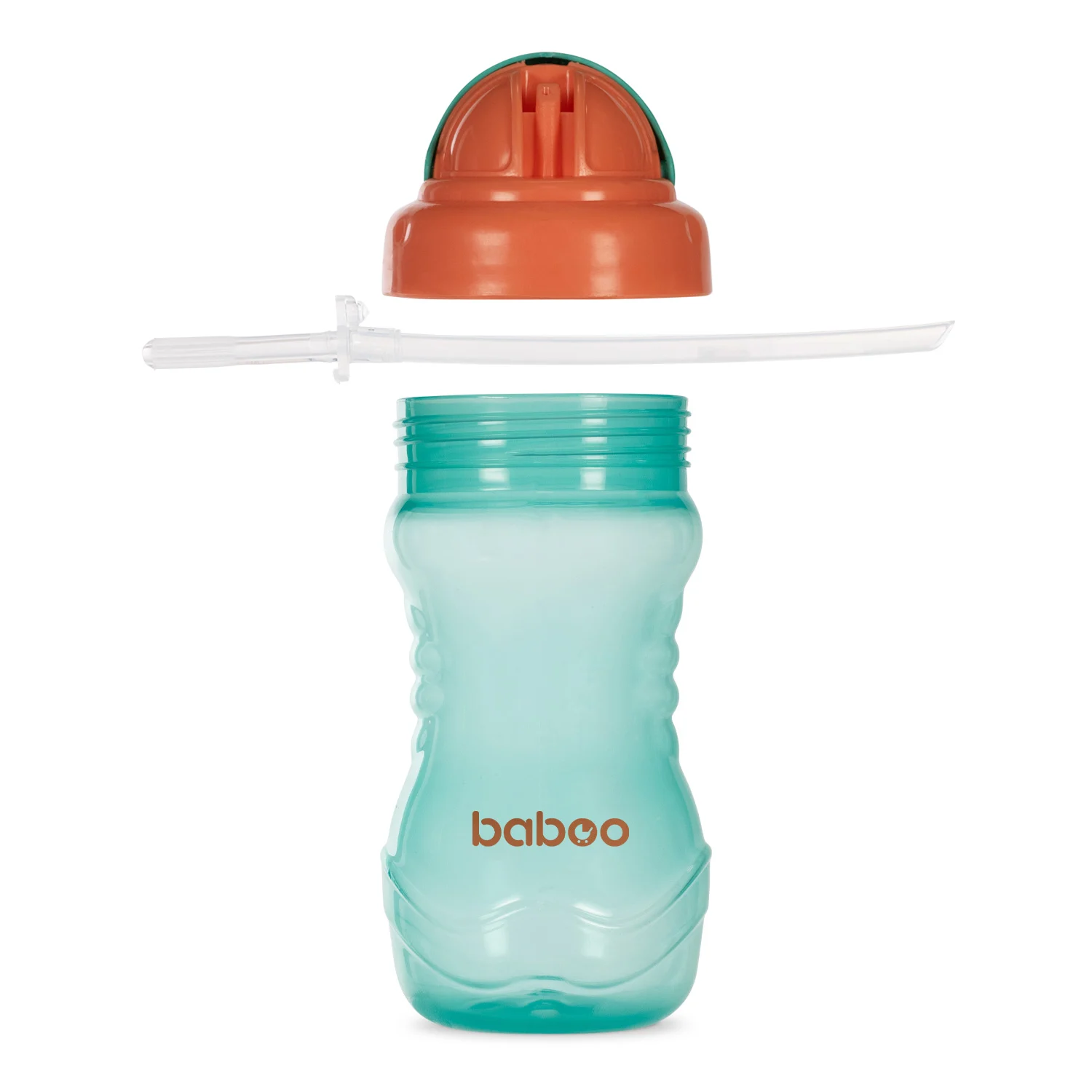 Baboo gertuvė su silikoniniu šiaudeliu, 360ml, 9+ mėn, žalia