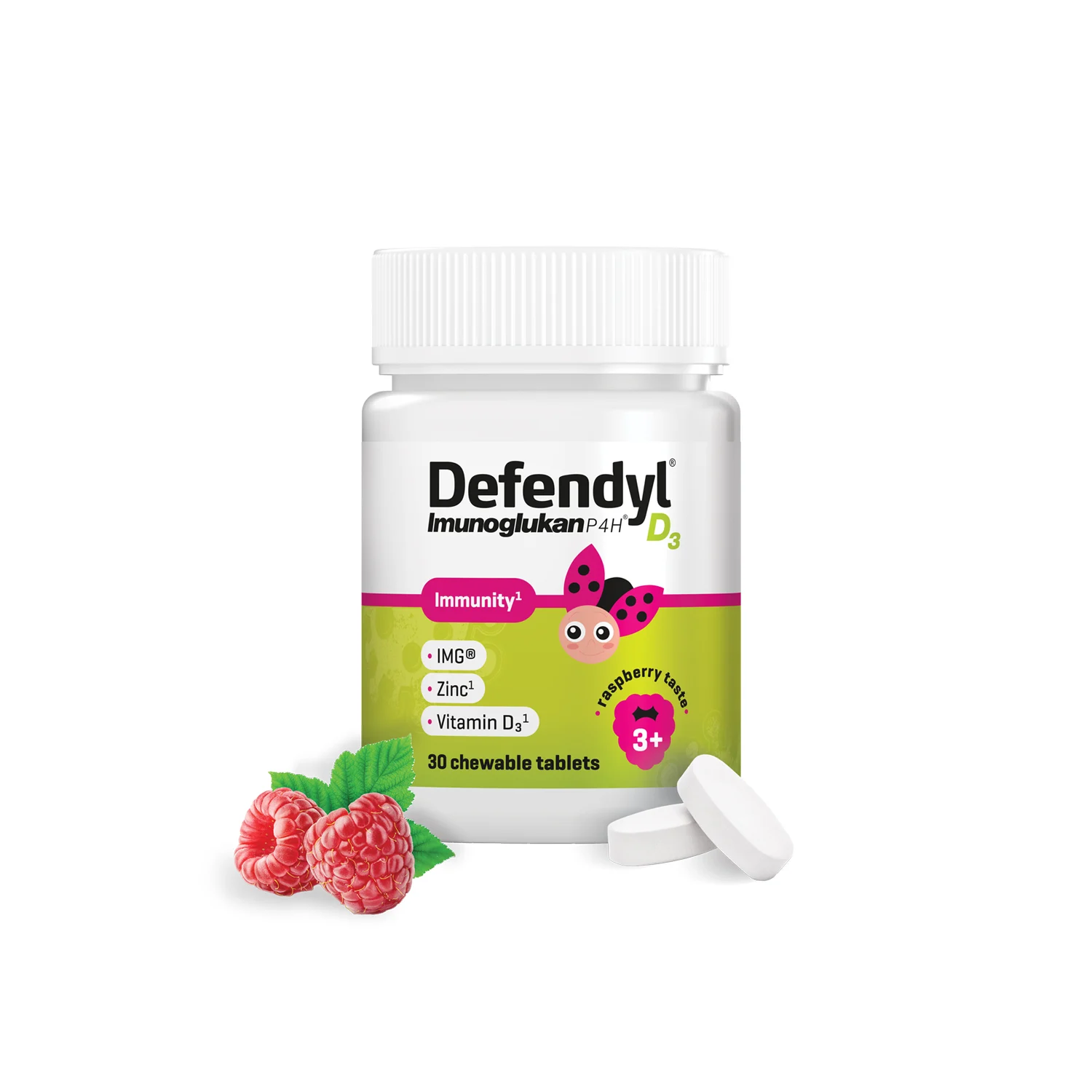 Defendyl-Imunoglukan P4H® D3 junior tabletės N30