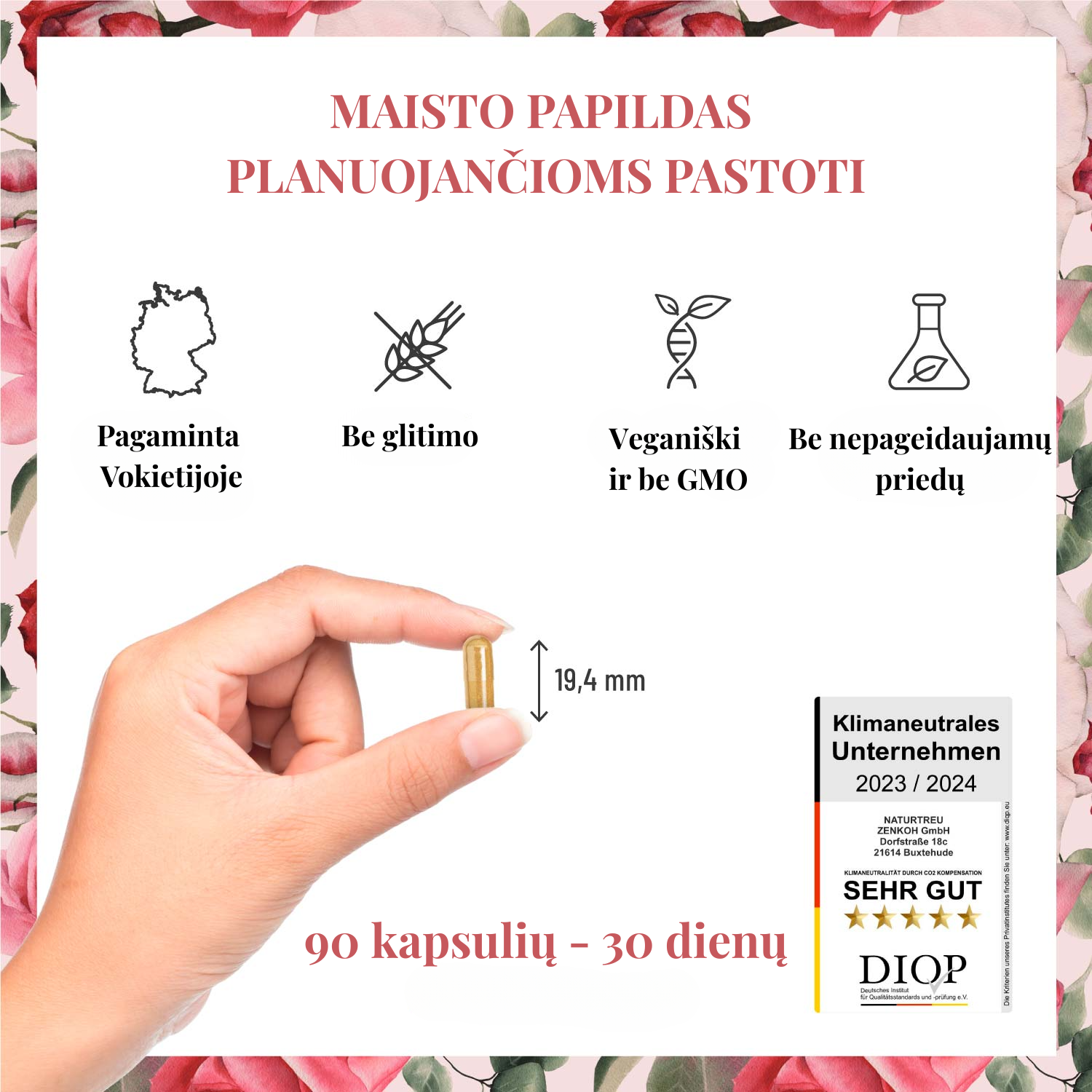 NATURTREU Maisto papildas planuojančioms nėštumą, N90