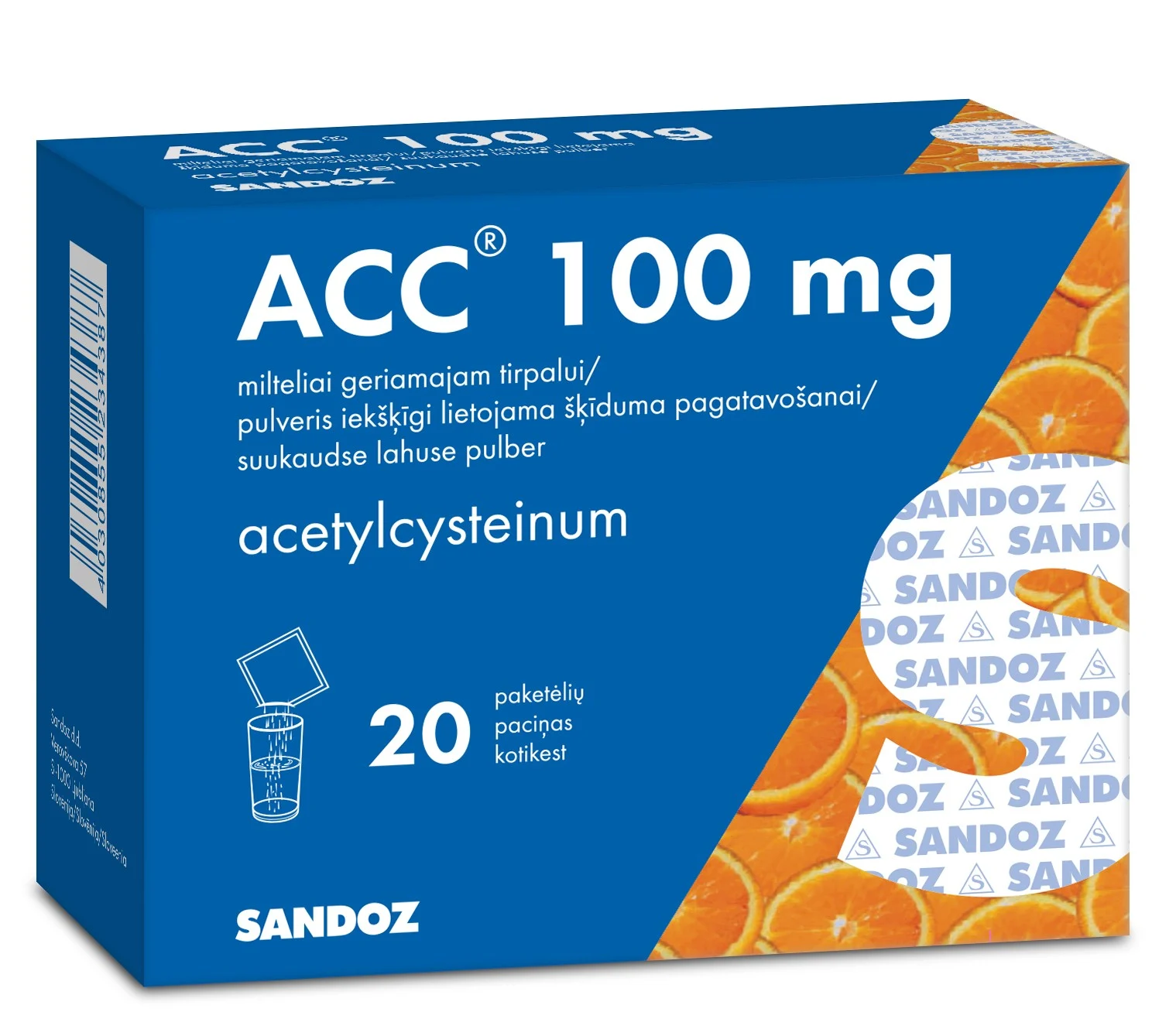 ACC 100 mg milteliai geriamajam tirpalui N20
