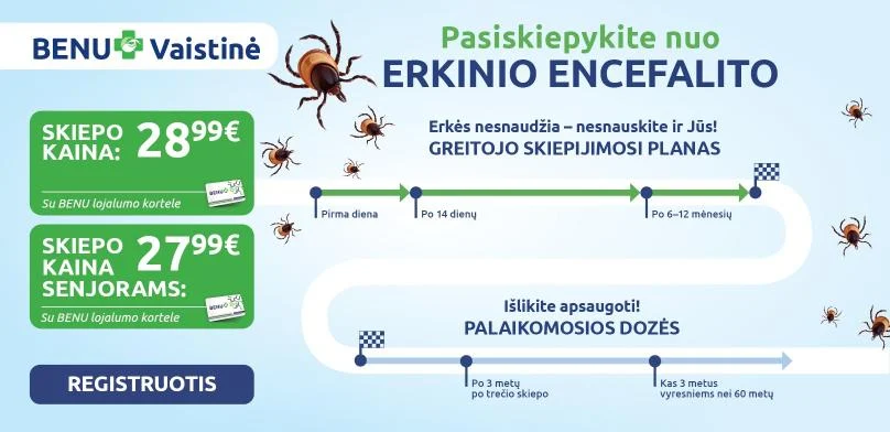 Pasiskiepykite nuo erkinio encefalito