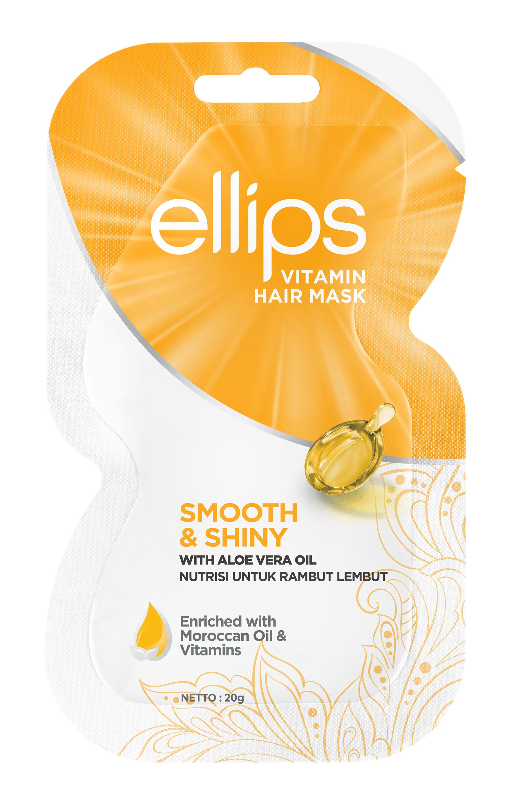 ELLIPS plaukų kaukė „Smooth & Shiny“ 20 g