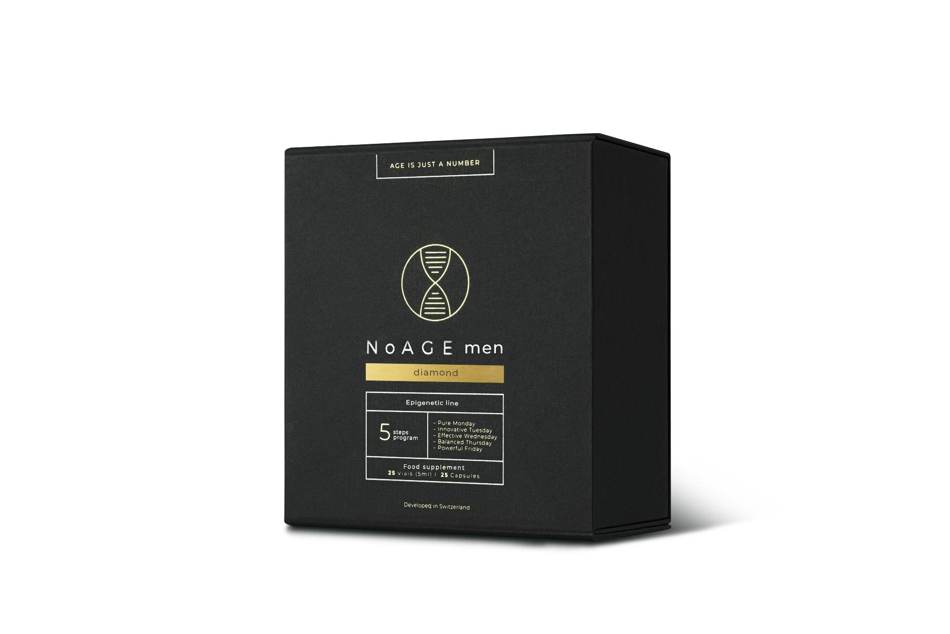 NOAGE men diamond, 25 KAPSULĖS ir 25 VIENADOZĖS TALPYKLĖS, N50
