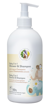 NATURAL kūdikių dušo želė „Du viename“ (2 in 1), 500 ml