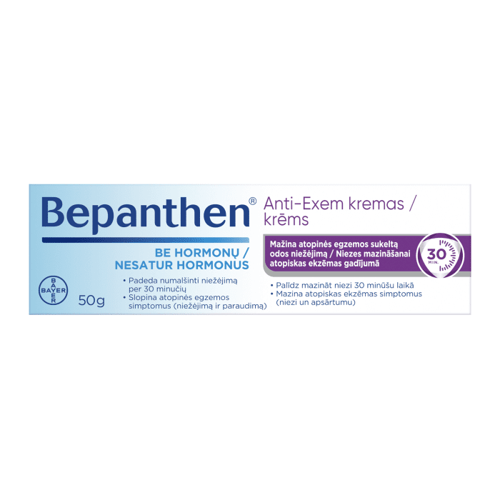 BEPANTHEN ANTI-EXEM kremas malšina niežėjimą, 50 g