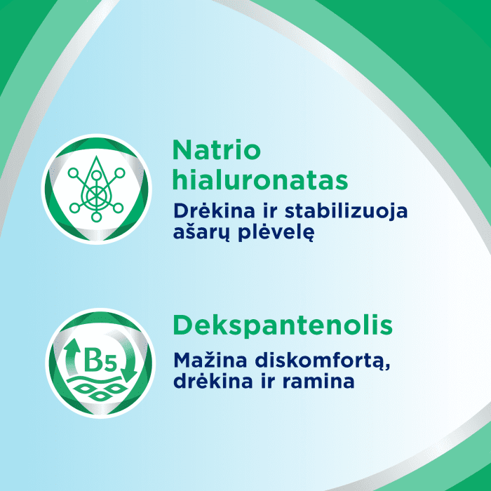 BEPANTHEN EYE akių lašai sausoms akims, 0,5 ml x 20 vnt.