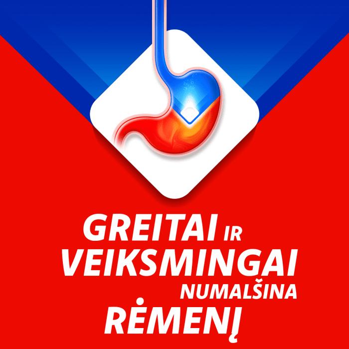 RENNIE 680 mg/80 mg kramtomosios tabletės nuo rėmens N24