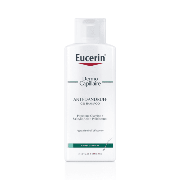 EUCERIN gelinis šampūnas nuo riebių pleiskanų DERMOCAPILLAIRE 250 ml