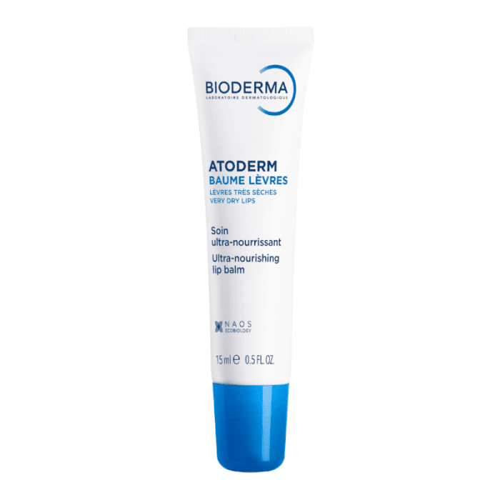 BIODERMA balzamas labai sausoms lūpoms ATODERM BAUME LEVRES, 15 ml
