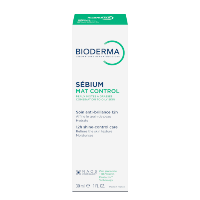 BIODERMA drėkinantis ir kontroliuojantis odos blizgesį kremas riebiai ir mišriai odai SEBIUM MAT CONTROL, 30 ml