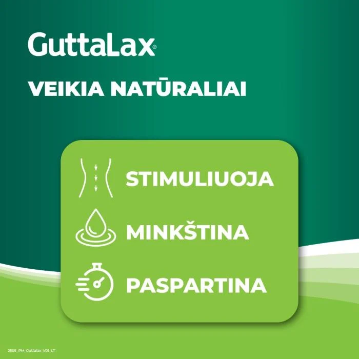 Guttalax 7,5 mg/ml geriamieji lašai (tirpalas) 30 ml