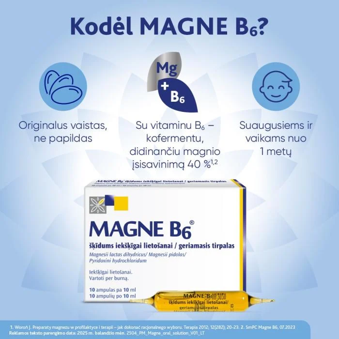MAGNE B6 geriamas tirpalas 10 ml, N10