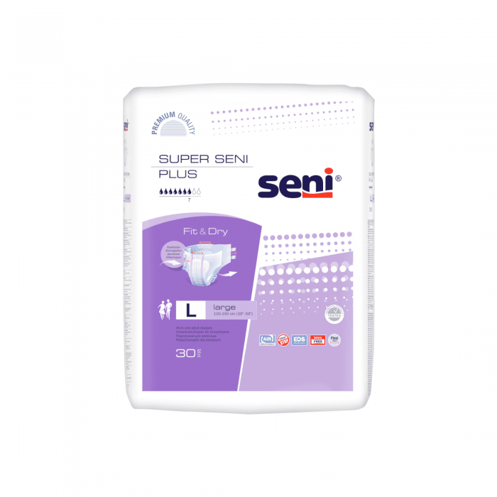 SENI SUPER PLUS Premium sauskelnės, L dydis N30