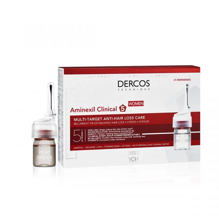VICHY ampulės nuo plaukų slinkimo moterims AMINEXIL PRO 6 ml, N21