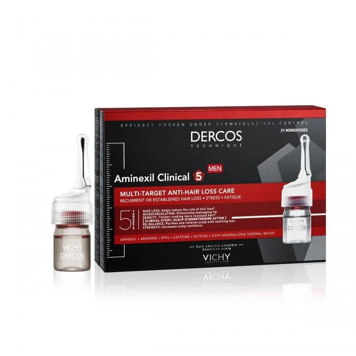 VICHY ampulės nuo plaukų slinkimo vyrams AMINEXIL PRO 6 ml, N21