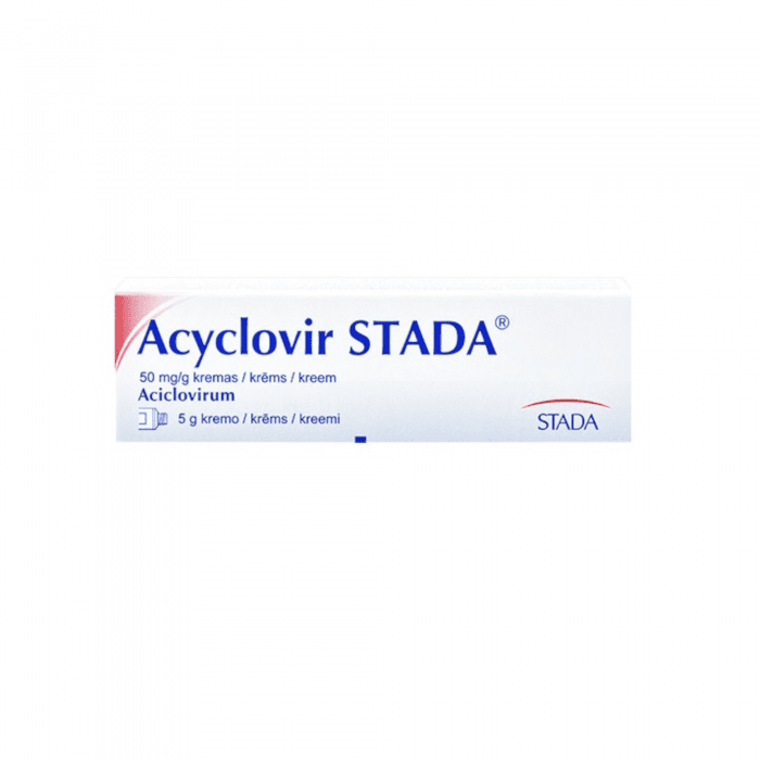 ACYCLOVIR STADA 50 mg/g kremas 5 g