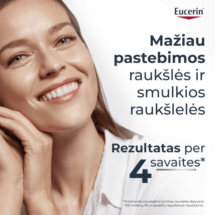 EUCERIN Hyaluron-Filler +3x Effect dieninis veido kremas SPF 30 visų tipų odai su hialurono rūgštimi, 50 ml