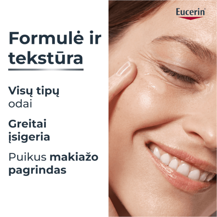 EUCERIN Hyaluron-Filler +3x Effect dieninis veido kremas SPF 30 visų tipų odai su hialurono rūgštimi, 50 ml