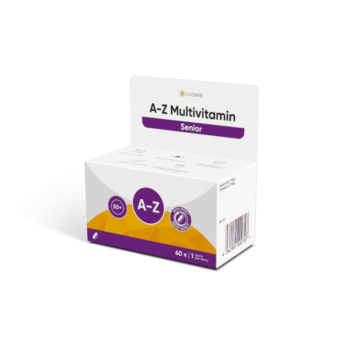 LIVSANE A-Z Multivitaminai 50+ tabletės N60
