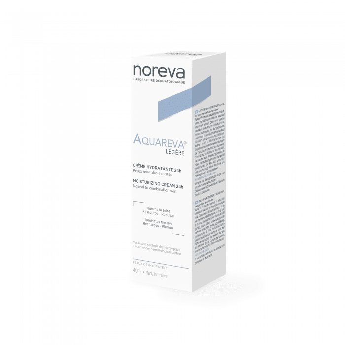 NOREVA lengvos konsistencijos 24 val. drėkinantis kremas AQUAREVA 40 ml