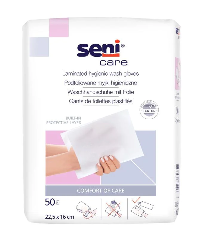 SENI CARE valymo pirštinės su apsaugine plėvele N50