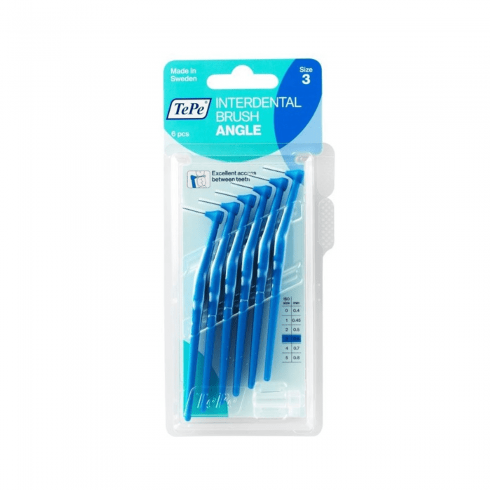 TePe mėlyni tarpdančių šepetėliai Angle 0,6 mm, N6