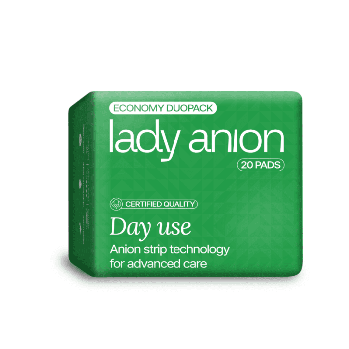 Lady Anion dieniniai paketai su anijonų juostele 240 mm, N10