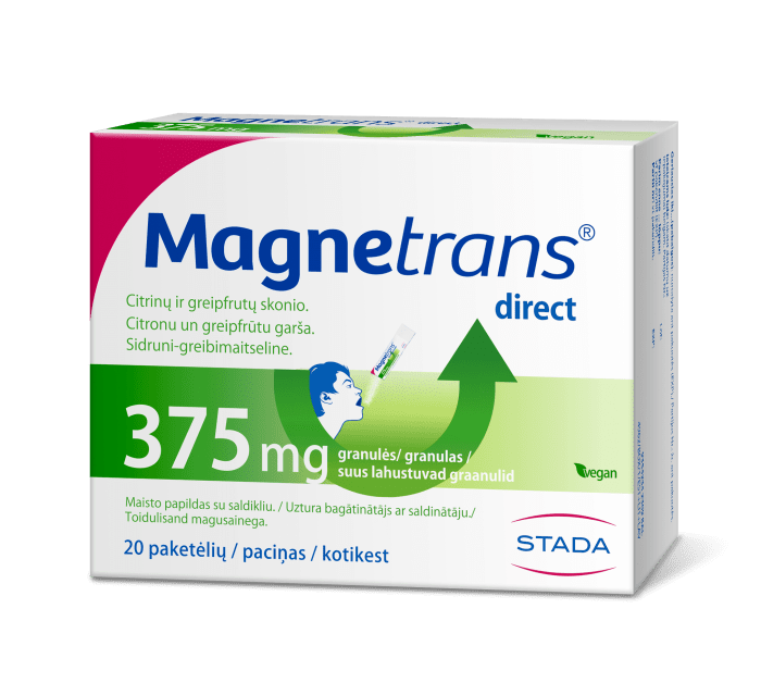 MAGNETRANS DIREKT granulės 375 mg N20
