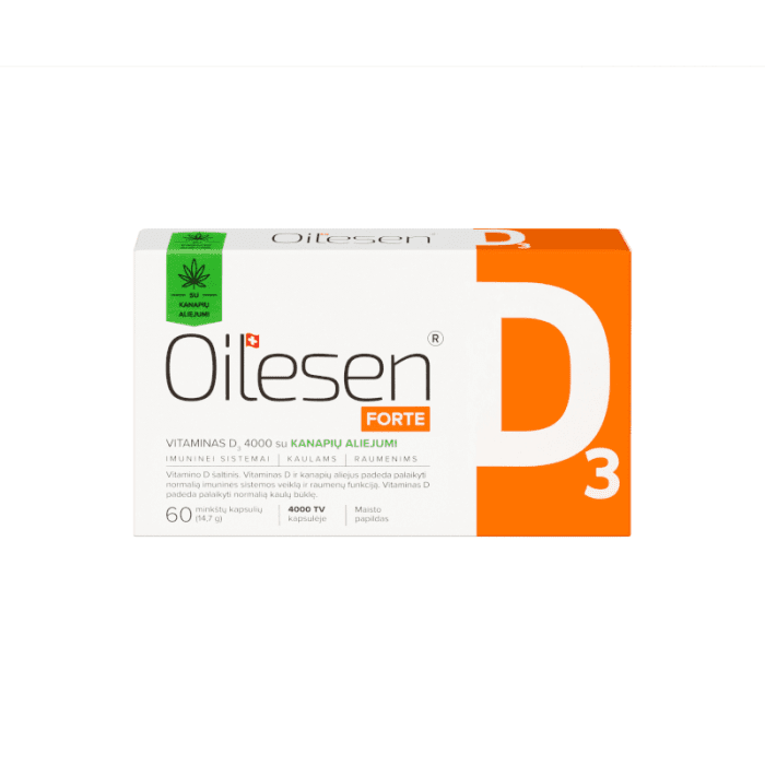 OILESEN Forte D3 4000 kapsulės, N60