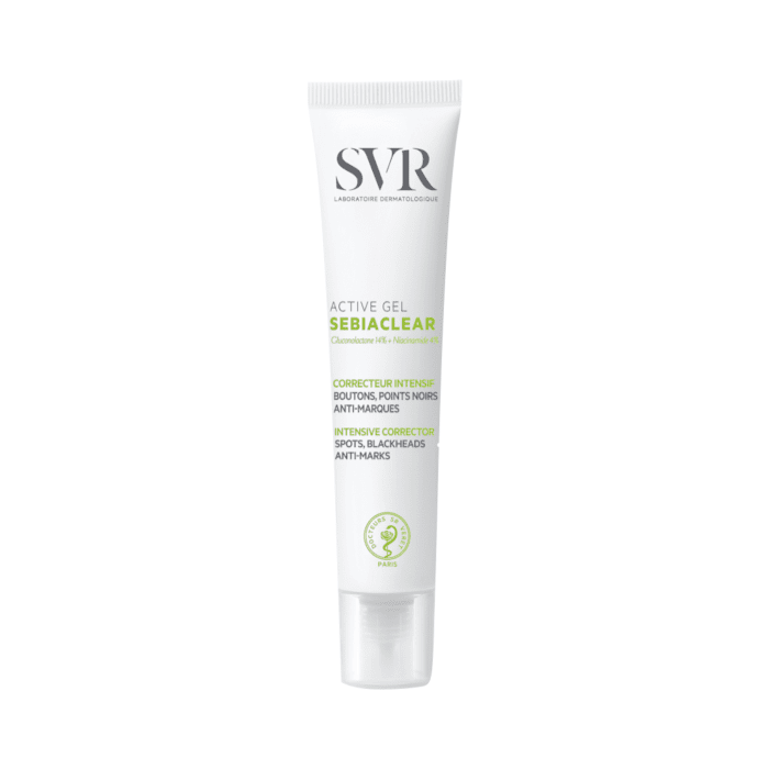 SVR SEBIACLEAR ACTIVE GEL intensyvaus poveikio veido gelis odai su netobulumais, 40 ml